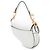 Borsa Saddle Mini in pelle di vitello grana bianca Dior Bianco - vista 2