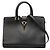 Bolso cabas Chyc pequeño de cuero texturizado negro de Saint Laurent