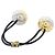 Accessorio per capelli Louis Vuitton Scrunchie Nanogram Planet LV Nero Argento D'oro - vista 2
