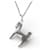 Hermès COLLIER HERMES PANACHE H077298FB00 PENDENTIF GALOP METAL ARGENTE STEEL NECKLACE Argenté  - vue 2