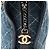 Chanel Gabrielle Medium Hobo in pelle di vitello invecchiata Blu - vista 9