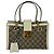 Padlock Borsa tote in pelle ebano GG Supreme con piccolo lucchetto Gucci Marrone