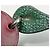 Charm in pelle Hermès Argento 925 Verde Porpora - vista 5