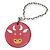 Charm per borsa in pelle di mucca Hermès in argento 925 Rosso
