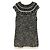Timeless Chanel Coco Mark Wollkleid Schwarz Weiß Golden