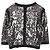 Timeless Chaqueta sin cuello de lentejuelas Coco Mark de CHANEL Negro - vista 2