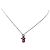 Autre Marque Collana Au750 Zaffiro Rosa Diamante Argento