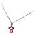 Autre Marque Collana Au750 Zaffiro Rosa Diamante Argento - vista 2