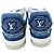 Zapatillas Louis Vuitton Monogram Trainer Line en denim azul Blanco - vista 4