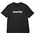 Camiseta de algodón con logo de firma Moncler Negro Plata