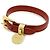 Bracciale in pelle Saffiano Prada Rosso