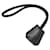 Pulseira de Aço Inoxidável Clochette Swift da Hermès Preto  - vista 2