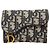 Monedero de jacquard Dior Oblique Christian Dior Azul marino