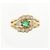 Autre Marque Anello Pola 750 Oro Giallo con Smeraldo e Diamante D'oro - vista 2