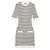 Timeless Chanel P74153 Wollmischung Kleid Weiß Roh Marineblau - Ansicht 11