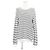 Moncler GIROCOLLO TRICOT Suéter de Algodón Negro Blanco Blanco roto