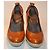Décolleté Tod's con plateau in vernice marrone - vista 2
