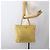 PRADA Borsa a mano in nylon giallo argento autentica bs33282 - vista 23