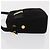 Bolsa de Ombro Vala em Camurça Preta e Dourada Auth BA10372 da Salvatore Ferragamo Preto Dourado - vista 5