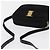 Bolsa de Ombro Vala em Camurça Preta e Dourada Auth BA10372 da Salvatore Ferragamo Preto Dourado - vista 6
