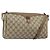 Borsa Sherry Line GG Supreme Web di GUCCI in PVC beige e oro 89 02 017 Auth 169801 D'oro