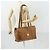 Borsa Tote MCM Logogram Vicetos PVC Marrone Oro Auth 169472 D'oro - vista 23