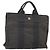 Hermès HERMES Handtasche Her Line PM Canvas Grau Auth 172046 Braun