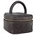 CHANEL Borsa Vanity Matelassé in Pelle di Agnello Marrone Scuro Oro CC Auth 170916 D'oro