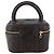 CHANEL Borsa Vanity Matelassé in Pelle di Agnello Marrone Scuro Oro CC Auth 170916 D'oro - vista 3