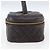 CHANEL Borsa Vanity Matelassé in Pelle di Agnello Marrone Scuro Oro CC Auth 170916 D'oro - vista 4