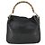 Borsa a spalla Gucci Bamboo in pelle 2 in 1 Nero Oro 001 1577 Auth 166021 D'oro - vista 2