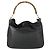 Borsa a spalla Gucci Bamboo in pelle 2 in 1 Nero Oro 001 1577 Auth 166021 D'oro - vista 3