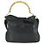 Borsa a Spalla in Pelle Gucci Bamboo 2way Nera Oro Auth ep13051 Nero D'oro - vista 2