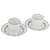 Hermès HERMES Schoendunkle Platinum Cup and Saucer Set of 2 Pottery Auth am10750SAV White  - view 1