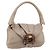 Borsa a mano Gancini in pelle beige e oro Auth BA10615 di Salvatore Ferragamo D'oro
