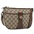 Borsa Sherry Line GG Supreme Web di GUCCI in PVC beige e oro 89 02 032 Auth BA10447 D'oro