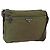 PRADA Schultertasche Nylon Khaki Silber Authentisch bs33243
