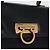 Borsa a mano in pelle Gancini Salvatore Ferragamo 2 in 1 Blu Navy Oro Auth 170776 - vista 17