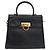 Borsa a mano in pelle Gancini Salvatore Ferragamo 2 in 1 Blu Navy Oro Auth 170776 - vista 2