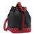 SAINT LAURENT Bolso de Hombro Cuero Negro Rojo Oro Auth 171068V Roja Dorado