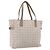 CHANEL Nuova Borsa Tote da Viaggio Nylon Beige Argento CC Auth BA10644