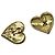 Carolina Herrera Gold Molded Heart Stud Embellished Clip On Earrings Golden - view 4