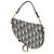 Mini Saddle Bag in Tela Obliqua Blu Marino Christian Dior - vista 2