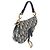 Mini Saddle Bag in Tela Obliqua Blu Marino Christian Dior - vista 4