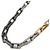 Collana Monogram Chain L M01190 Louis Vuitton Nero Argento D'oro
