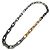 Collana Monogram Chain L M01190 Louis Vuitton Nero Argento D'oro - vista 2