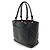 Chanel Cambon Line Coco Mark Tote/Schultertasche Schwarz Pink - Ansicht 3