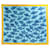 Grand Foulard en Coton Hermès Bleu Jaune  - vue 1