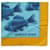 Grand Foulard en Coton Hermès Bleu Jaune  - vue 4