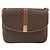 Céline Celine Vintage Macadam Tela e Pelle Marrone